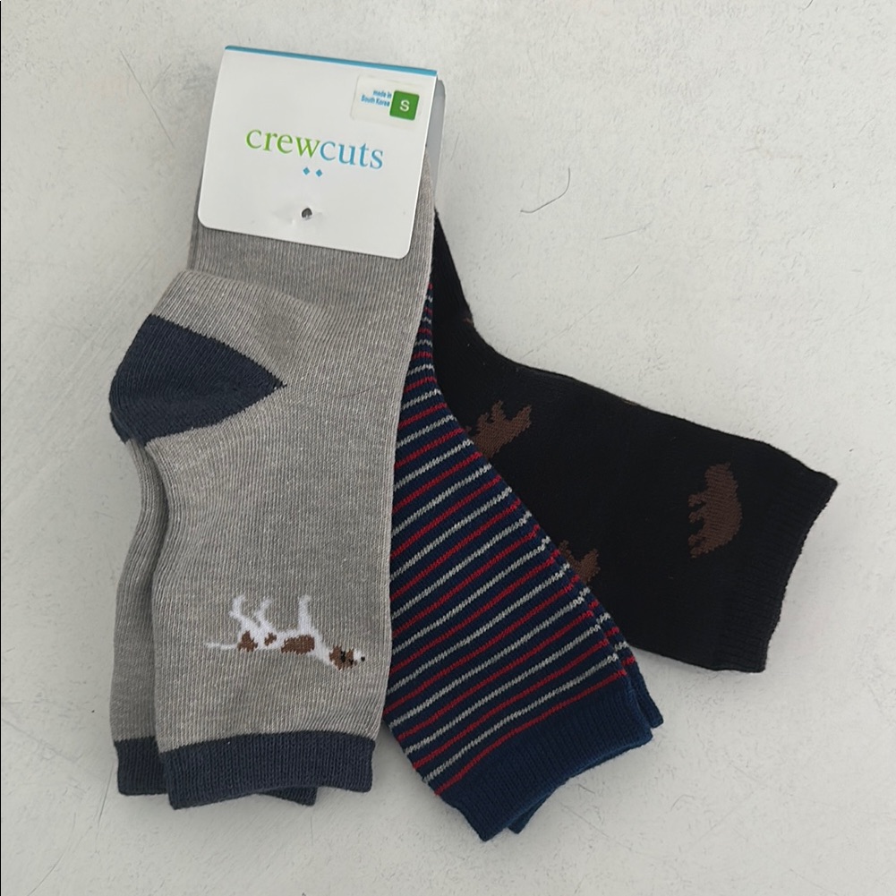 Crewcuts Kids Socks Set - Gray, Black, And Striped